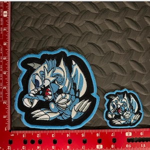 Patch Anime Character Cartoon Blue Dragon Embroidered