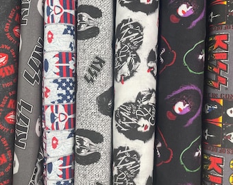 Kiss Rock N Roll Fabric Collection – 7 Different Style
