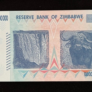 100 Trillion Dollar UNC Zimbabwe x 1PCS Banknote P-91 2008, AA Authentic For Collectors image 4