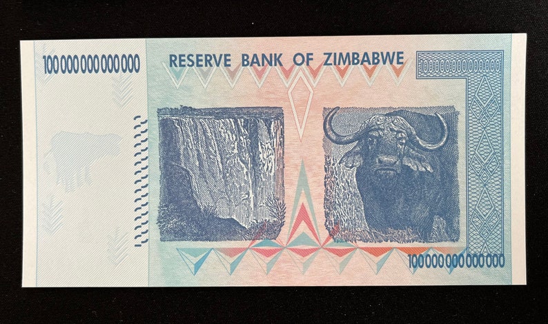 100 Trillion Dollar UNC Zimbabwe x 1PCS Banknote P-91 2008, AA Authentic For Collectors image 4