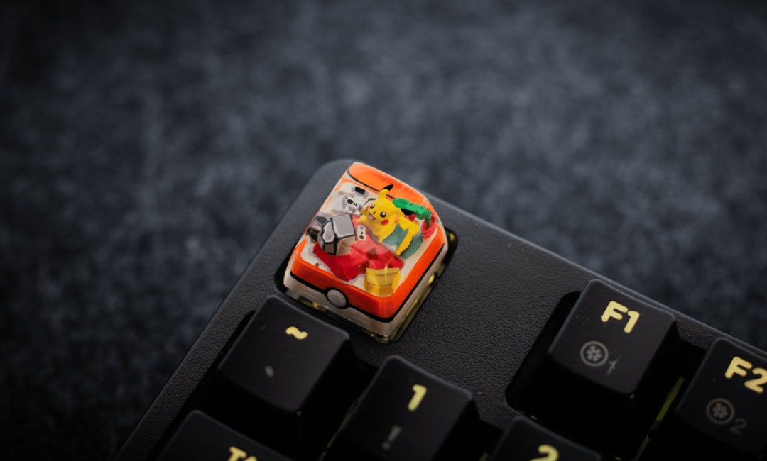 Pikachu Keycap, Pokemon Keycap, Artisan Keycap, Resin Keycap, Keycap ...