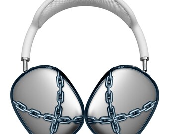 AirPods Max Case, Blue Chain Frame Cover, Cyberpunk Y2K Style