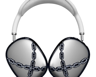 AirPods Max Case, Gunmetal Chain Frame Cover, Cyberpunk Style