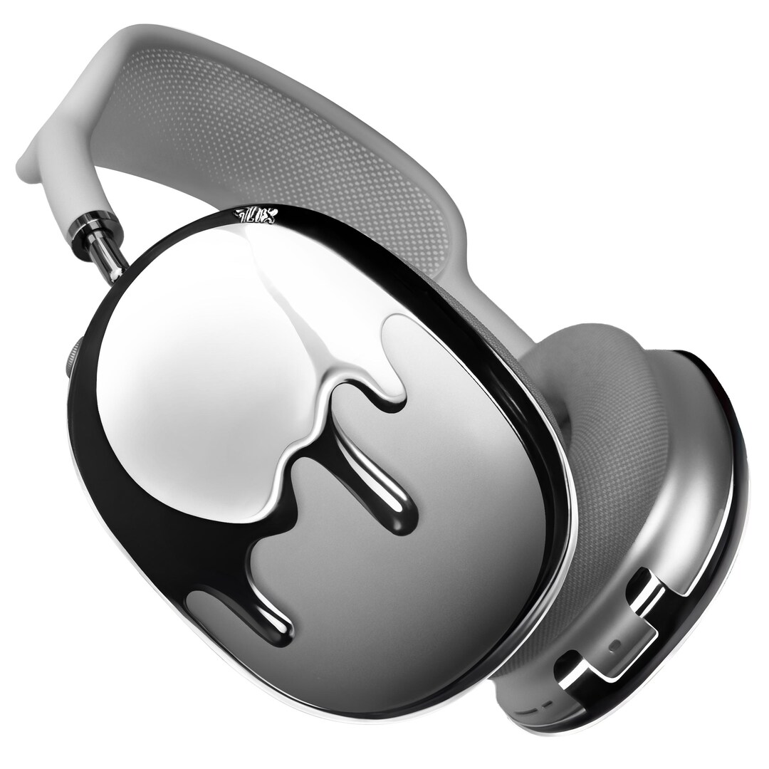 Qlix® Silver Drip Frames Case for Airpods Max 1 & 2, Lightweight