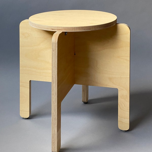 Plywood stacking stool