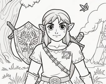 Libro para colorear de la leyenda de Zelda: 90 páginas de aventuras con derechos de revendedor