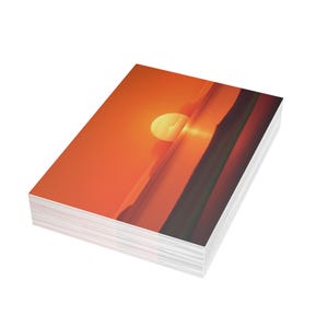 Paquete de postales "Atardecer", papelería estética, regalos únicos, postales artísticas, estilo vintage, cartas manuscritas
