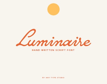 Luminaire Script Font, Casual Cursive, Pop Culture