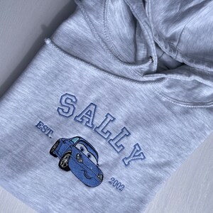 Cars Lightning McQueen sweatshirt Sally embroidered hoodie Mater sweatshirt McQueen characters cars sweatshirt Disney friends gift image 2