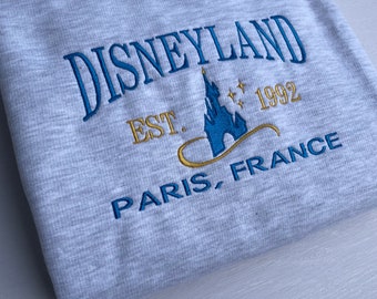 Disneyland sweatshirt - Disney castle hoodie - Paris France sweatshirt - Disney gift sweatshirt - Disneyland embroidered sweatshirt