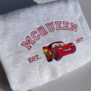 Cars Lightning McQueen sweatshirt Sally embroidered hoodie Mater sweatshirt McQueen characters cars sweatshirt Disney friends gift image 6