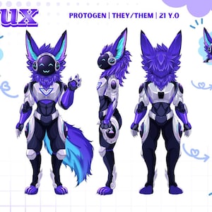 Custom Furry Reference Sheet | Fursona Character Sheet Commission