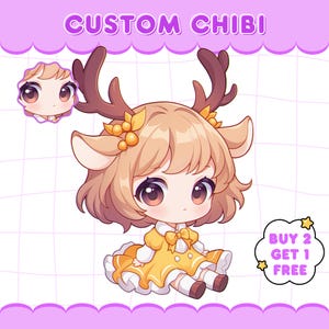 CUSTOM CHIBI CHARACTER, Chibi Anime style, Custom Chibi Commission, Chibi, Fanart, Chibi Anime Art, Cute Anime Chibi, Kawaii Gifts
