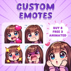 CUSTOM PREMIUM EMOTES | emotes, custom emotes, Twitch Emotes, Kawaii Chibi Emotes, vtuber emotes, Kick Emotes, Animated Emotes, Emote