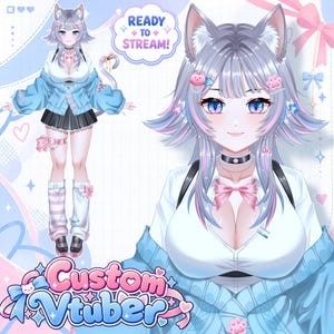 Custom VTuber Live2D Model | Anime VTuber Model Commission