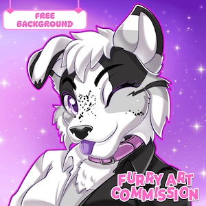 Custom Anime Furry Art Commission, Fursona Icon, Anthro Drawings