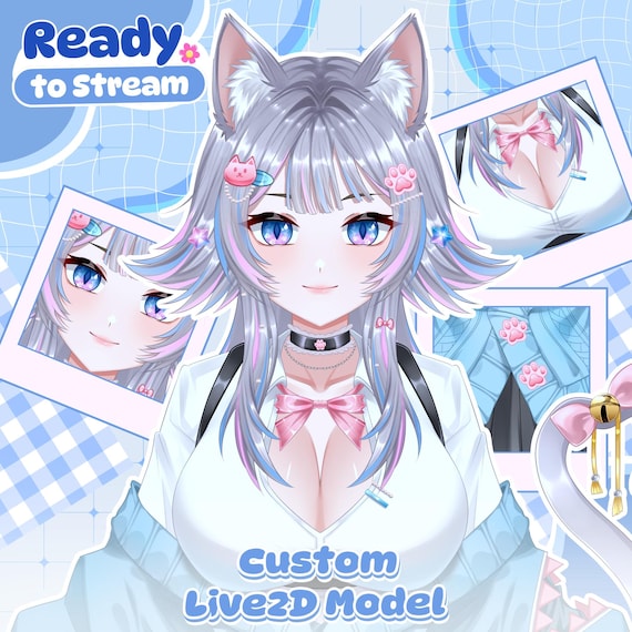 Custom VTuber Live2D Model | Anime VTuber Model Commission