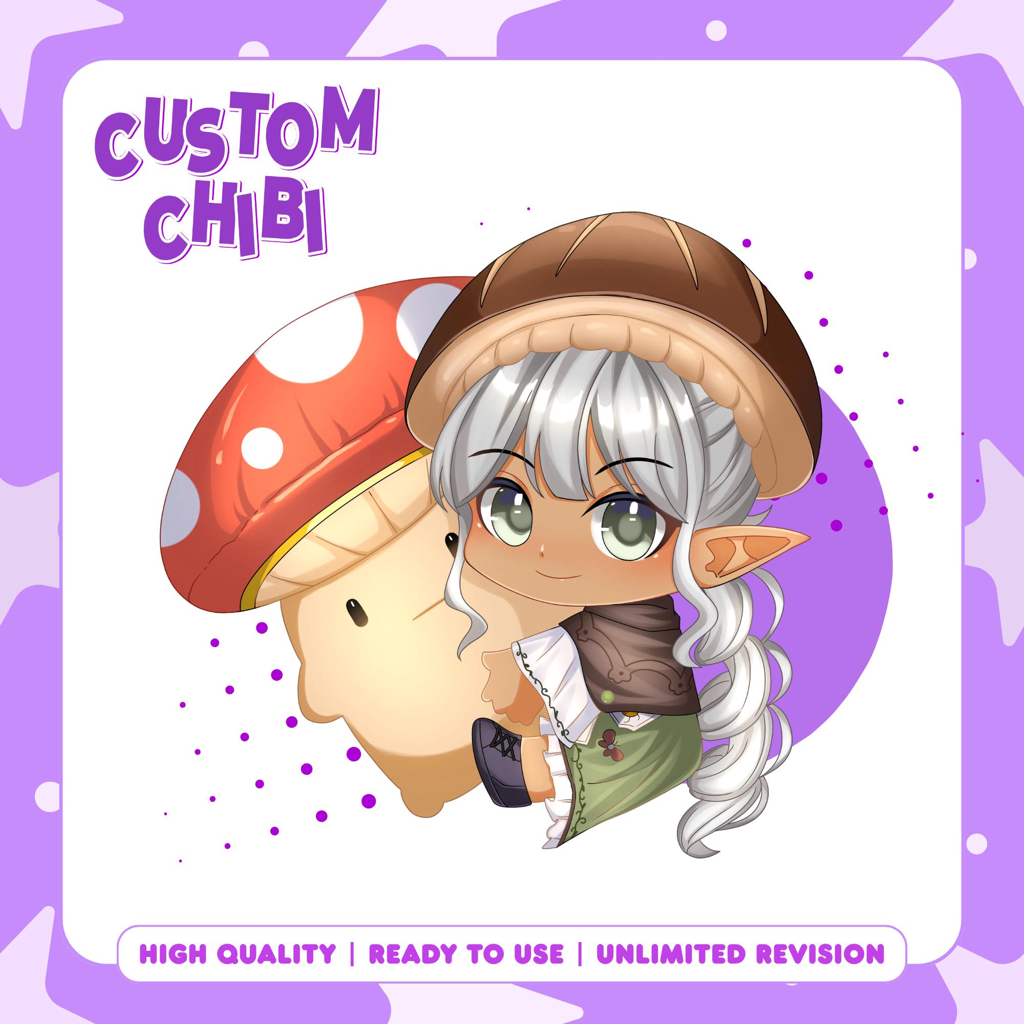 Custom Chibi Anime Character Commission | Couple Portrait | Chibi Icon ...