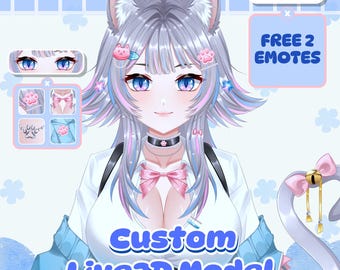 Custom VTuber Live2D Model | Anime VTuber Model Commission