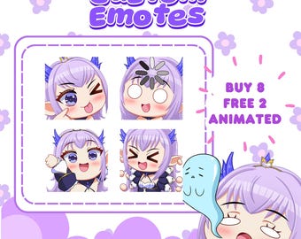 Custom Chibi Anime Twitch Emotes, Animated Emotes