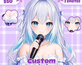 Talking + Blinking Package | Custom PNGtuber Avatar for Streamer
