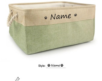 Dog Toy Box, Custom Dog Gift,  Personalized Toy Box, Felt storage Basket, New