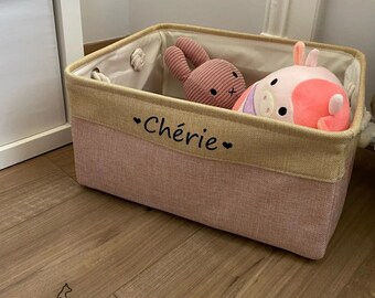 Dog Toy Box, Custom Dog Gift,  Personalized Toy Box, Felt storage Basket, New