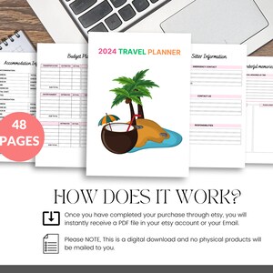 Editable Travel Planner Template | Trip Itinerary Planner | Canva Vacation Planner | Holiday Planner Insert | Digital Travel Planner Bundle