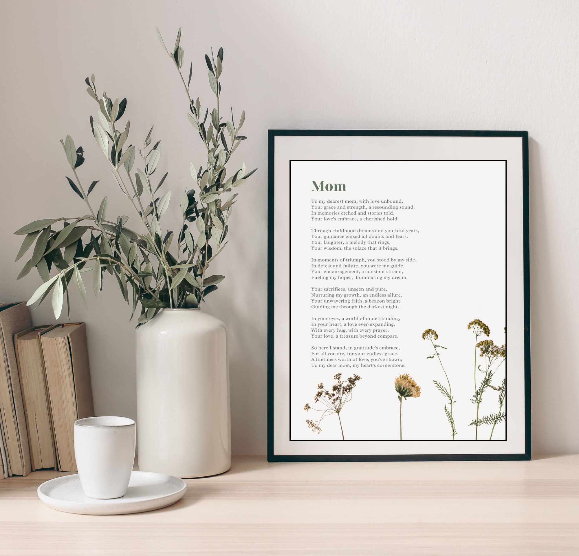 To Mom Poem Print, Digital Download, 8.5x11 Wall Art - Etsy