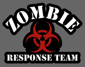Zombie Response Team Car Decal | Tactical Badge Shield | Vinyl Sticker