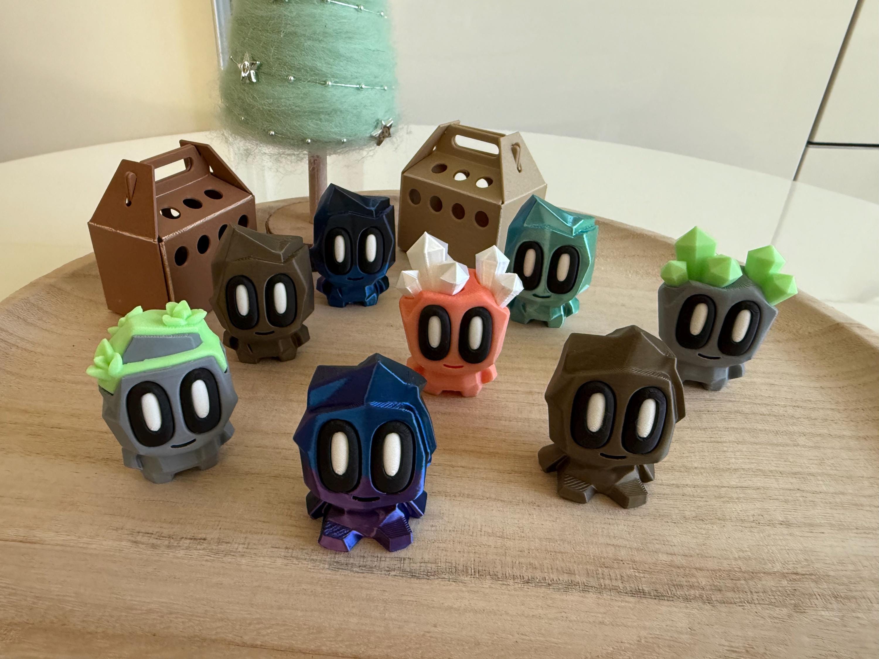 Blob Rock Figure | Cute 3D Printed Rock Toy With Box | Kawaii Stone ...
