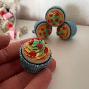 Cute Cupcake Fidget Schlüsselanhänger, Buntes Süßigkeiten Hand-Spielzeug, MX-Switches Keycaps, Kleine Geschenke, Hergestellt in Deutschland