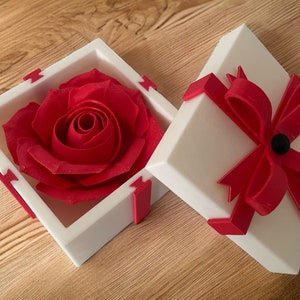 Coffret cadeau Infinity Rose | Décoration de roses éternelles en plastique durable | Idée cadeau pour vos proches | Cadeau personnalisé
