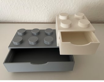 Block-style storage box, various colors and sizes, modern drawer organizer, stackable sorting system