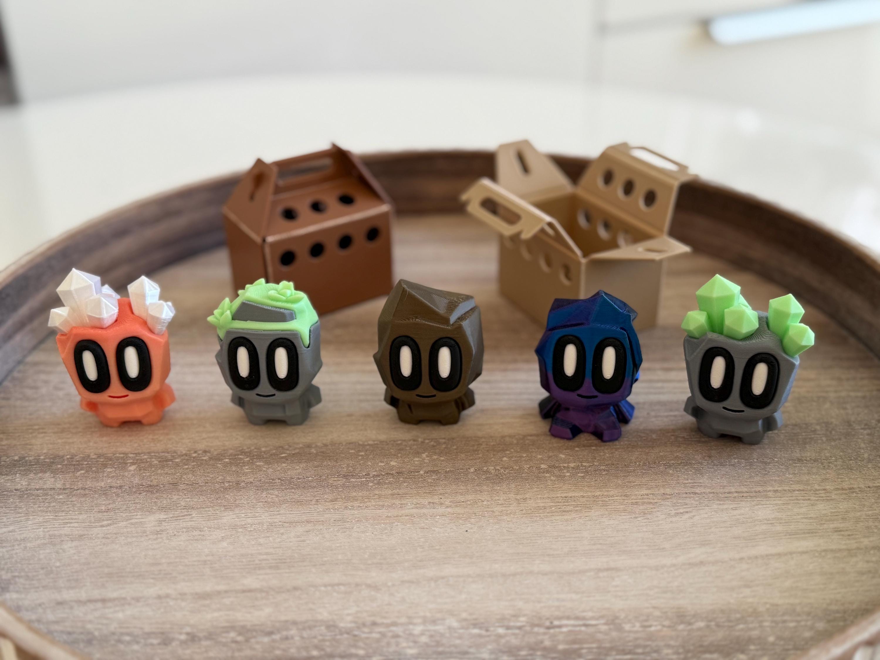 Blob Rock Figure | Cute 3D Printed Rock Toy With Box | Kawaii Stone ...