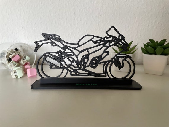 Motorcycle Ninja ZX10-R Line Art Figure | Customizable, Made of