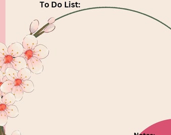 A4 Cherry Blossom Printable and Digital Daily, Weekly & Monthly Planner ...