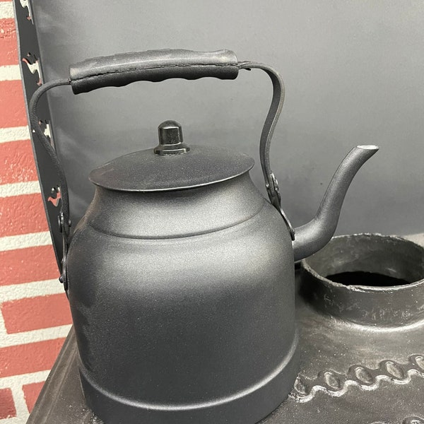 Authentic Cast Iron Kettle or Teapot - For Camping and Chalet -Quality Iron Casting Kettle