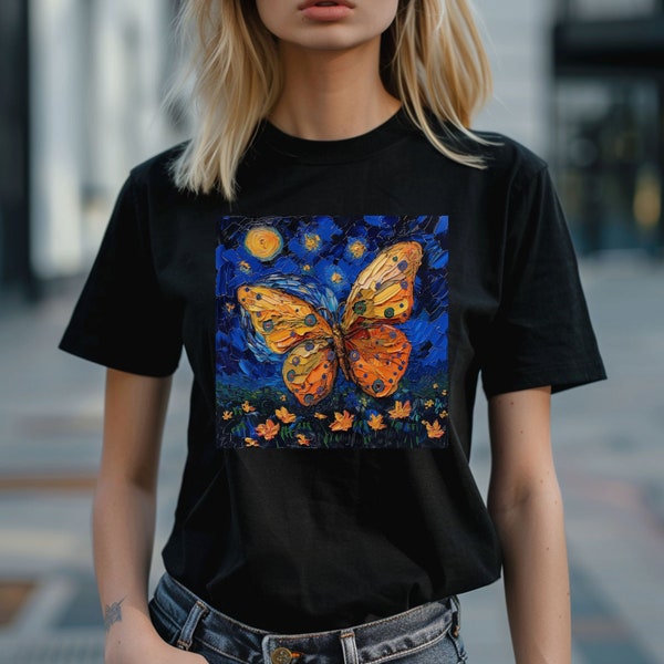 Majestic Butterfly Painting Shirt, Beautiful Butterfly Art Print Shirt, Butterfly Graphic Shirt, Insects Art Print, Unisex, Gift Idea