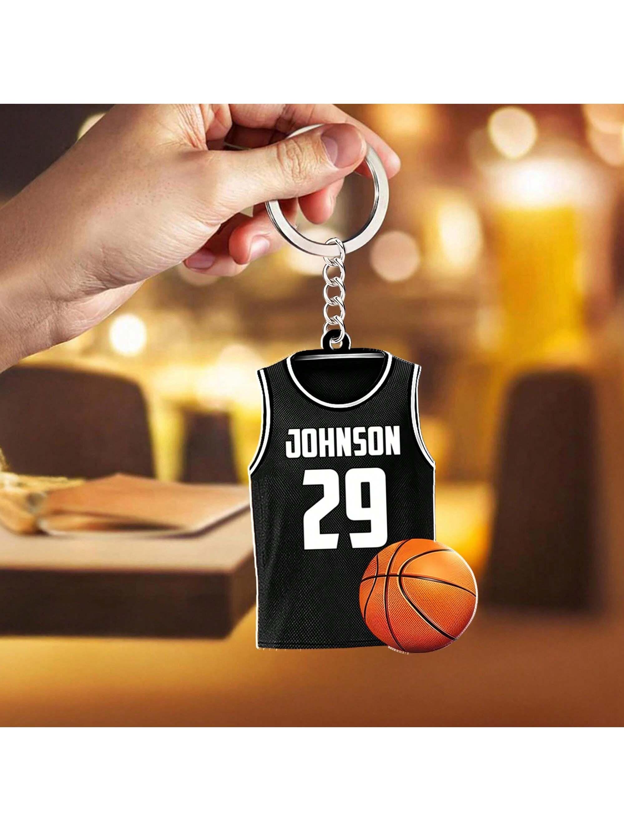 Personalized Basketball Jersey Keychain, 2D Printed Keychains ...