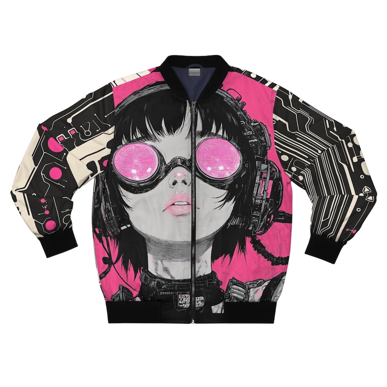 Men's Emo Bomber Jacket Cyberpunk Anime Goth - Etsy