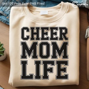 Cheer Mom Life PNG, Proud Cheer Mom sublimatieontwerp, Cheer Squad Mom shirt png, Cheerleading Mom digitale download