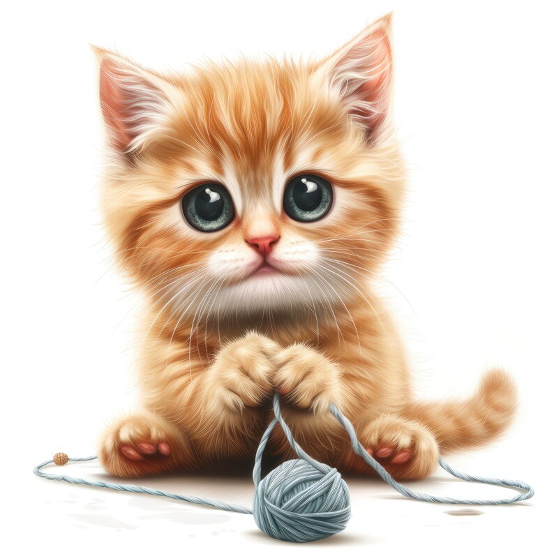 Paquete de conjunto de imágenes prediseñadas de gato lindo, 10 imágenes de alta calidad, ropa, artesanía de papel, impresiones digitales, arte de pared, papel tapiz, uso comercial. imagen 1