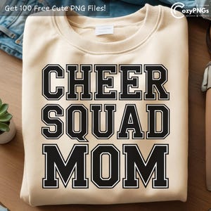 Cheer Squad Mom PNG, Cheer Mom Shirt Design, Proud Cheerleading Mom PNG, Cheer Mom Life sublimatie digitaal downloadbestand