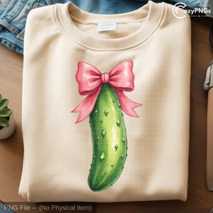 Kokette Gurke PNG: Lustige Retro Cartoon Food Kunst (Digitaler Download