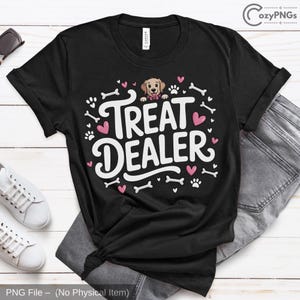 Leckerli Händler Hund Mama Shirt: Lustiges Haustier Liebhaber T-Shirt (digitaler Download)