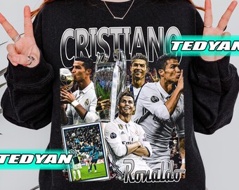 Sudadera vintage de Cristiano Ronaldo, fans de CR 7, regalo para mujer y hombre, sudadera unisex.