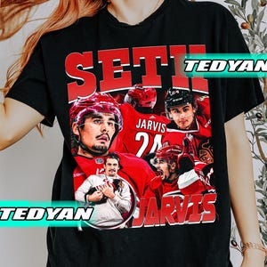 Vintage Seth Jarvis Shirt, Ice Hockey Canadian Professional, Hockey Championships Sport Merch, Gift For Women and Man Unisex T-Shirt