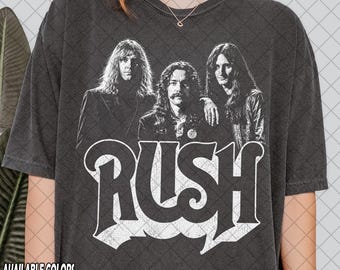 Vintage Comfort Colors Rush Band Shirt, Musik Fan T-Shirt, Geschenk für Frauen und Männer Unisex T-Shirt