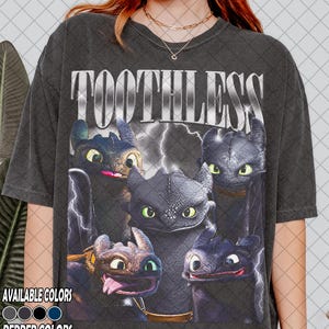 Vintage Comfort Colors Toothless T-Shirt, How to Train Your Dragon Est 2010 Bootleg Fan Tee T-Shirt, Gift For Women and Man Unisex T-Shirt